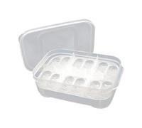 Boîte d'incubation des œufs reptiles - plateau de reproduction transparent à 12 grilles | Conteneur d'écloserie amphibien pour gecko, tortue, lézard, serpent, dragon barbu, crinière de lions et autres