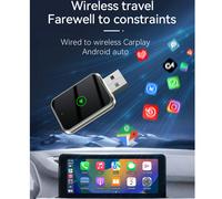 Boîte d'interconnexion de machine automobile, module Android Autocarplay, boîte Carlay intelligente de voiture sans fil, convertisseur de Carplay filaire vers sans fil, multifonctionnel 2-en-1 2025 No