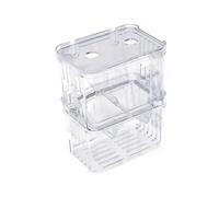 Boîte d'isolation pour poissons d'aquarium, boîte d'isolation à double couche en acrylique avec ventouses, séparateur pour petits poissons, crevettes, poissons-clowns