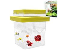 Boîte d'isolement de poisson pour aquarium-pescas boîte de reproduction, boîte d'isolation flottante pour petits poissons avec tapis d'aspiration | Haugins d'aspiration Combats de poissons g