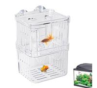 Boîte d'isolement pour poissons - Boîte d'isolation transparente pour aquarium - Boîte d'élevage de poissons pour aquarium - Boîte d'adaptation pour poissons pour incubateurs blessés