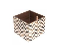 Boîte Distributeur de laine imprimé nacré en bois -(...) - Ecru