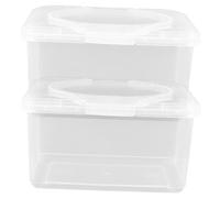 Boîte Distributrice de Lingettes Humides 2 Pièces Pp 1850ml | Stable, Pratique, Facile à Ouvrir Remplir, pour Salle de Bain et Salon, Nettoyage Simple