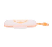 Boîte Distributrice de Lingettes Humides Portable Bébé Orange | Pp Réutilisable, Bouton D’ouverture Facile, Usage D’une Main, pour Berceau et Paquet de Courses