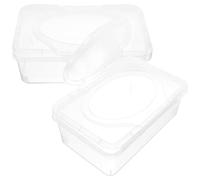 Boîte Distributrice de Lingettes Lot de 2 avec Couvercle PP, pour Bébé | Format Portable et Léger, Grand Volume, Structure Robuste, Rangement Pratique Bureau ou Près du Berceau