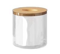 Boîte distributrice de mouchoirs - Boîte de rangement de papier en rouleau, élégant support pour mouchoirs, seau de rangement de mouchoirs avec ouverture circulaire pour cuisine, R