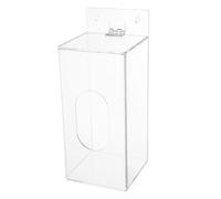 Boîte Distributrice Murale pour Moufles et Masques en Acrylique Transparent | Couvercle Relevable, un Compartiment Rectangulaire, Montage Bandes Adhésives ou Vis, pour Lingettes