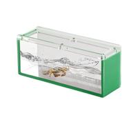 Boîte d'observation de poissons, récipient d'observation des poissons avec couvercle et échelle, boîte d'éclosion portable transparente pour les crabes