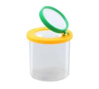 Boîte d'observation des insectes - 7 x 7 cm - Loupe à insectes polyvalente - En verre de cage - Animaux vivants - Insectes - Avec trous d'aération - Récipient avec loupe à insectes pour enfants