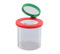 Boîte d'observation des insectes - 7 x 7 cm - Loupe à insectes polyvalente - En verre de cage - Animaux vivants - Insectes - Avec trous d'aération - Récipient avec loupe à insectes pour enfants