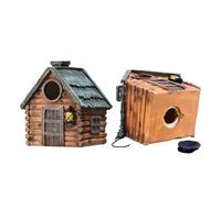 Boîte d'oiseau - Resin Birdhouse - Boîte à oiseaux suspendue | Nesting résistant aux intempéries et à la nidification unique | 15,3 cm aux nichoirs décoratifs pour le balcon, jardin extérieur, cour, i