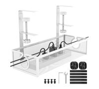 Boîte d'organisateurs de câble | Gestion multifonctionnelle du maillage en métal de cordon, accessoires de table pour le salon, chambre, étude