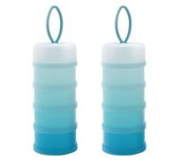 Boite Doseuse de Lait Empilable, 2PCS Doseur De Lait 4 Compartiments Boîte Doseuse à Poudre de Lait Distributeur De Lait en Poudre Boîte à Lait en Poudre pour Bébé Récipient de Lait en Poudre