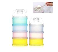Boîte Doseuse Distributeur,TANGGER Boîte de Lait Portative de Poudre de Lait de Formule Infantile Peut être Empilée pour le Voyage Extérieur-Paquet de 2