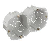 Boite double encastrée bibox BLM - Blanc - 2 postes - 65-67mm diamètre - 40mm profondeur