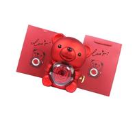 Boîte D'ours À Charme Avec Des Éternels Bijoux De Cadeaux Rose Adaptés Mariages La Fête Des Mères Et Célébrations Intimes Ornement Chevet Décoratif