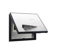 Boîte électrique décorative peinte en noir et blanc, boîte de distribution bloquant un interrupteur mural minimaliste sans perçage(Lift the lid B,Black frame 20x30cm)