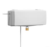 Boîte électrique d'extérieur verrouillable étanche avec 48 trous de sortie, organiseur de cordon d'extension robuste pour des connexions d'alimentation extérieures sécurisées (L blanc)