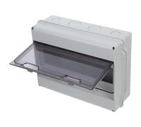 Boîte Électrique Din 12 Voies Ip65 avec Fenêtre Transparente | ABS et Pc, Couvercle Clair, Rail Standard 35mm, Blanc, Surveillance et Entretien Faciles
