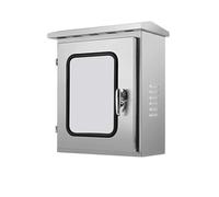 Boîte électrique en acier inoxydable, boîte de jonction étanche avec plaque de montage à serrure métallique, boîtier électrique extérieur pour l'installation de composants(60x50x30cm)