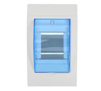 Boîte Électrique Étanche Bleue en ABS, Coffret de Distribution | Panneau Transparent, Fentes D’aération, Trous Prépercés, pour Bornes et Disjoncteurs Miniatures