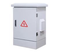 Boîte Électrique Murale en Tôle Galvanisée, Boite Derivation Étanche aux Intempéries, Avec Couvercle à Charnière et Plaque de Montage pour Appareils Wi-Fi(80x60x20cm)