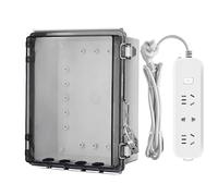 Boîte électrique résistante aux intempéries - Boîtier extérieur - Boîtier étanche à la poussière avec serrure - Boîtier de raccordement d'alimentation transparent - Boîtier d'extérieur pour minuteries