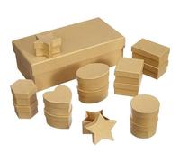 Folia 31510 Boîte emballage cadeau Carton emballage cadeaux - Emballages cadeaux (Boîte emballage cadeau, Beige, Uniforme, Carton, Toutes occasions, 15 pièce(s))