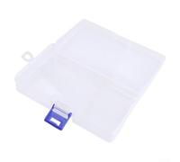Boîte empilable en plastique transparent pour bijoux, perles, pilules, cosmétiques, accessoires divers, composants électroniques, équipement de pêche avec coins renforcés et couvercle (taille L)