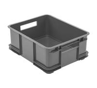 Boîte empilable Euro Bruno Eco grise boîte empilable 20,5 L transport contene...
