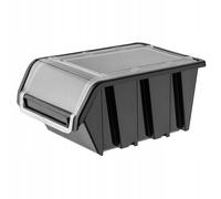 Boîte empilable KADAX avec couvercle, en plastique PP, noir, 1 pièce, 490 x 2...