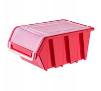 Boîte empilable KADAX avec couvercle, en plastique PP, rouge, 1 pièce, 490 x ...