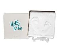 Baby Art – Kit empreintes Magic Box carrée, boîte métal, mains & pieds – Coloris Essentiel