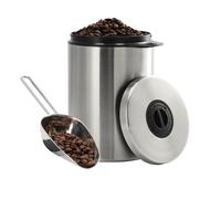 Boîte en acier inoxydable pour 1 kg de grains de café, avec pelle