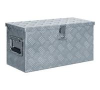 Boîte en aluminium 61,5 x 26,5 x 30 cm Argenté Argent G