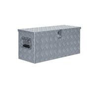 Boîte en aluminium - - 80 x 30 x 35 cm - Argenté - Résistante à la rouille - Système de verrouillage