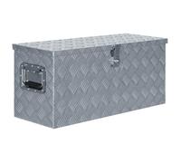 vidaXL – Boîte aluminium – 80x30x35 cm – Argenté – Anti-rouille – Verrouillable