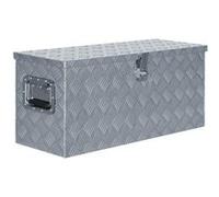 Boîte en aluminium - vidaXL - 80 x 30 x 35 cm - Argenté - Résistante à la rouille - Système de verrouillage Gris G