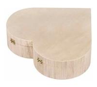 Rayher 62841505 boîte en bois Cœur, avec fermoir magnétique, 25,3x24x6cm, nature
