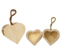 Boite En Bois À Suspendre Coeur 7.5 X 7.5 H 5 Cm