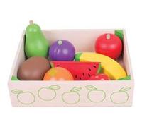 Boîte en bois avec des fruits G