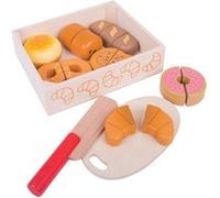 Boîte en bois avec du pain de coupe G