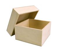 Boite en bois carrée 10 x 10 H 5 cm (EXT)