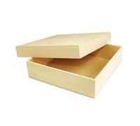 Boite en bois carrée 20 x 20 cm H 5 cm