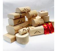 Boîte en bois conçue pour le rangement de bijoux, organisateur de bagues, loisirs créatifs, souvenirs, petits trésors, matériau naturel (10 x 10 x 4 cm)