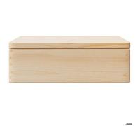 vidaXL Boîte en bois avec couvercle et poignées bois de pin massif