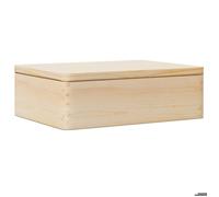 Boîte en bois de pin massif avec couvercle vidaXL - 40x30x13 cm