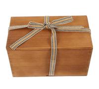 Boîte en Bois Décorative pour Tasse à Thé, Vase, Modèle 5 Rectangulaire | Coton, Mousse et Finition Marron, , Facile à Transporter, Réutilisable pour Présents de Noël et Anniversaires