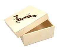 Boite En Bois Découpe Laser Noël Origami Renne 11,3 Cm