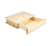 Boite en bois en forme livre 19 x 14.4 cm H 4.2 cm